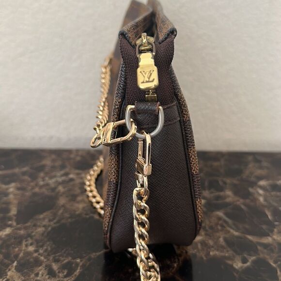 Louis Vuitton Damier Ebene Trousse Make Up Bag Mini Pochette - Picture 10 of 15